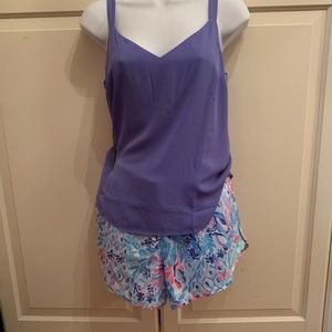Lilly Pulitzer Luxletic 4” Ocean Trail Shorts Size medium.